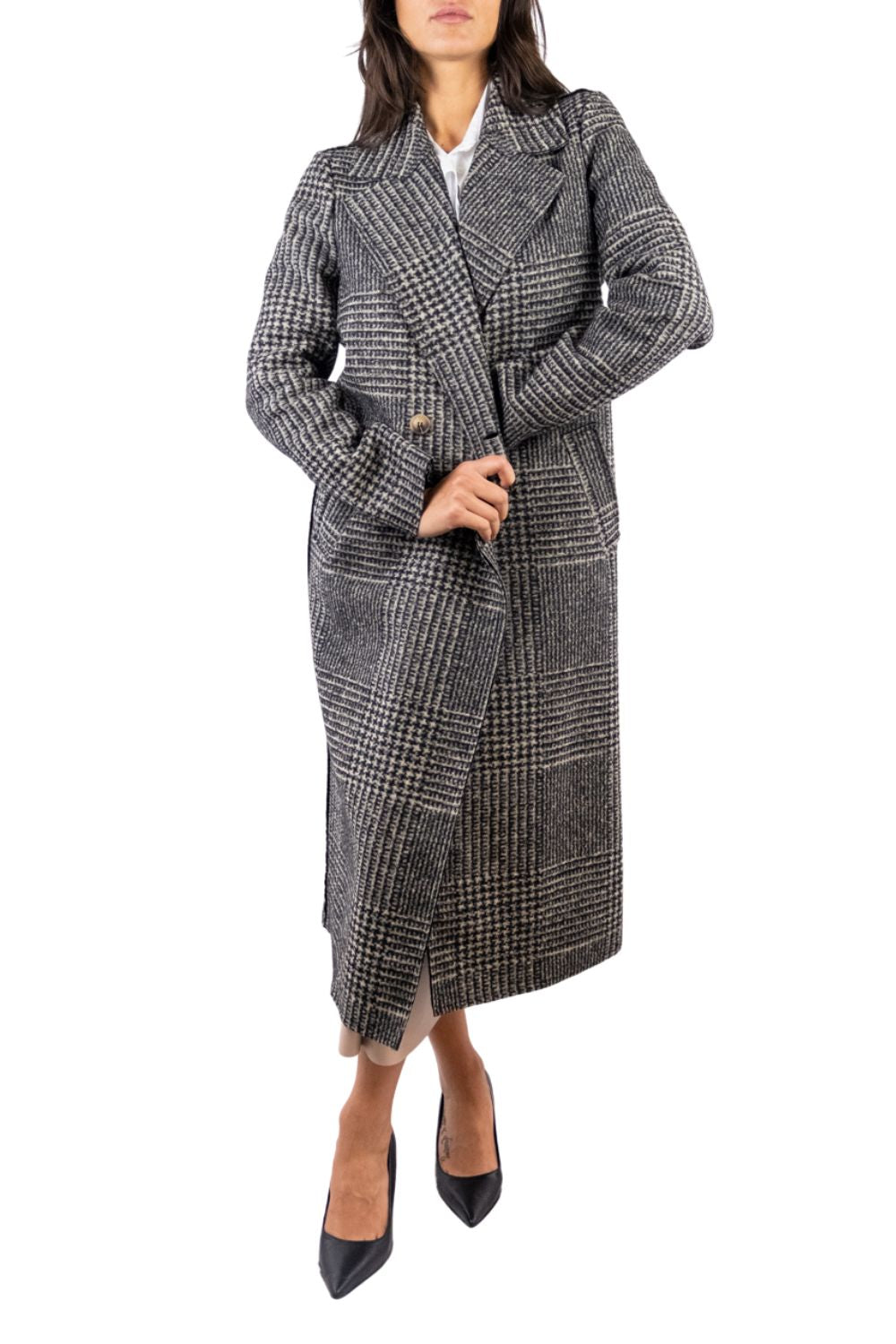 Cappotto con collo a scialle - Grigio - Women - IT Cappotto con collo a scialle - Grigio - Women - IT
