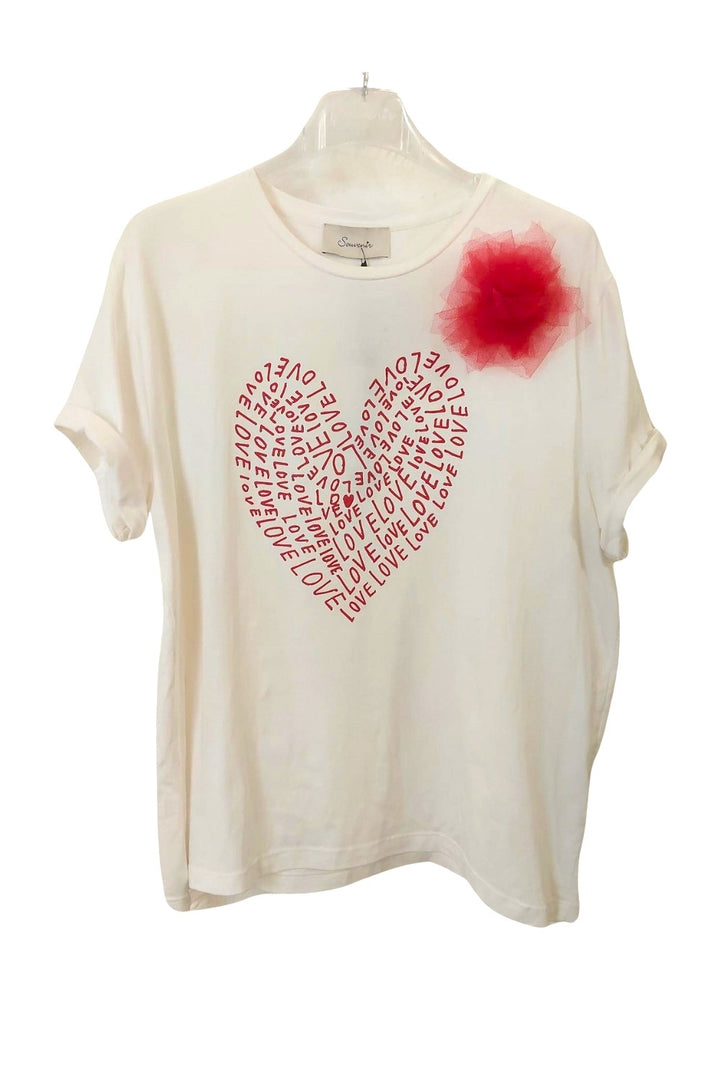 Souvenir - T-shirt scritte cuore   - Art. R35Y0708